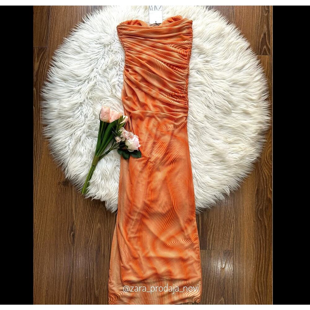 LAST ONE!!! ZARA Fitted Strapless Midi Dress NWT - Picture 15 of 16